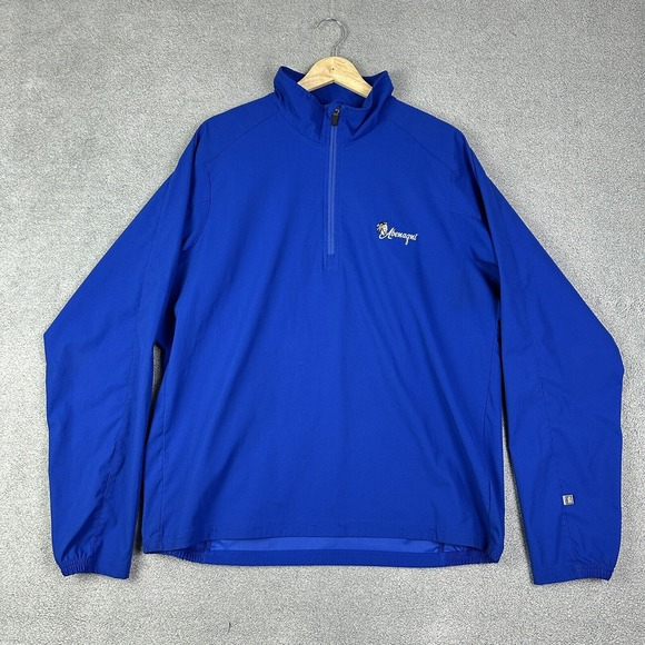 zero restrictions Other - Zero Restriction Tour Series Jacket Men M Blue 1/2 Zip Pullover Windbreaker READ